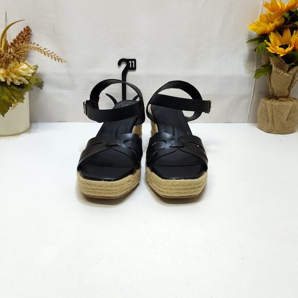 Time and Tru Espadrille Wedge Sandal Strappy Adjustable Ankle Strap Size 11 NWOT - Picture 3 of 9